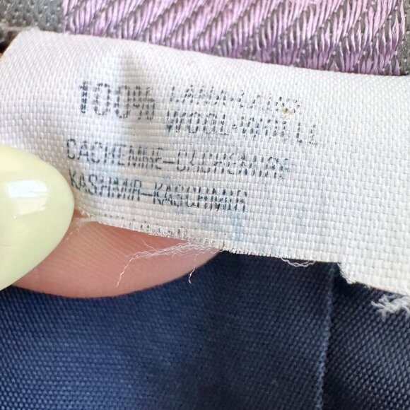 Vintage Marina Babini Wool Holiday Party Dress Cocktail Old Money in Navy Blue - Picture 4 of 10